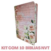 Kit 10 Bíblias Nova Versão Transformadora Mulher Virtuosa - Jesus Cruz