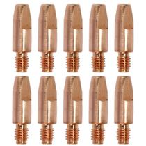 Kit 10 Bico De Contato 1,2mm x 28mm M6 Tocha Mig Consumiveis Nacional Carbon