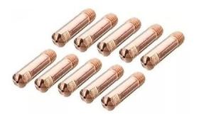 Kit - 10 Bico de Contato Para Tocha Mig M6x25 1,0mm 15AK/24KD