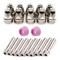 Kit 10 Bicos 10 Eletrodos Tocha De Corte Plasma Ag60 + 2 Bocal