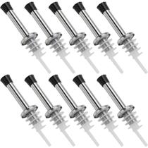 Kit 10 Bicos Dosador Azeite Inox 2x9,5cm Tampa Plástica Garr Kit 10 Bicos Dosador Azeite Inox 2x9,5cm Tampa Plástica Garr