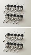 Kit 10 Bicos Dosadores Inox p/ Garrafas