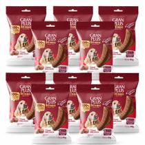 Kit 10 Bifinhos Cães GranPlus Carne Grelhada 60g