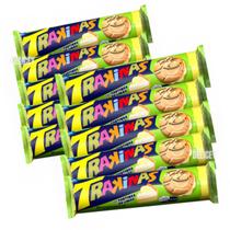 Kit 10 Biscoito Recheado Trakinas Mondelez Bolacha 126g - Tortinha de Limão / Tutti Frutti