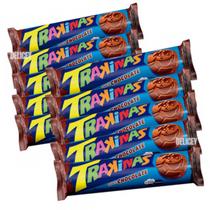 Kit 10 Biscoito Recheado Trakinas Mondelez Bolacha 126g