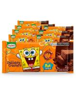 Kit 10 Biscoito Wafer Orquídea Bob Esponja 90g Sabor Chocolate Kit 10 Biscoito Wafer Orquídea Bob Esponja 90g Sabor Chocolate
