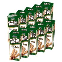 Kit 10 Biscoito Wafer Tubo Recheado Tub-in Tubinho 48g