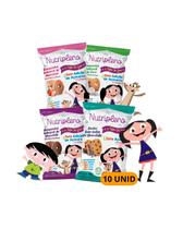 Kit 10 Biscoitos Zero Açúcar Show da Luna Sem Glúten, Sem Leite, Sem Ovos Nutripleno 30 gramas
