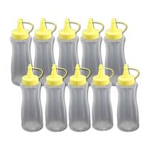 Kit 10 Bisnaga Plásticas para Molhos 200ml Cor Amarela Kit 10 Bisnaga Plásticas para Molhos 200ml Cor Amarela