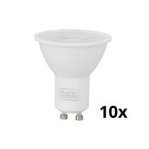 Kit 10 black&decker lampada led dicroica 7w 2700k 127v dim.