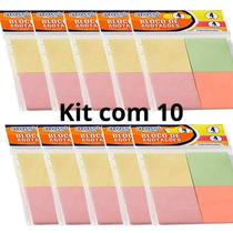 Kit 10 Bloco De Anotações Adesivo Tom Pastel Brw