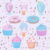 Kit 10 Bloco Smart Notes Tutti Frutti Formato Docinhos - BRW Fofo Divertido Kawaii Sorvete