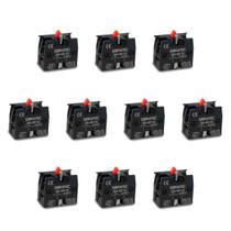Kit 10 Blocos de Contato ZB2-BE102 1NF Para Botões e Seletoras Vermelho Sibratec Kit 10 Blocos de Contato ZB2-BE102 1NF Para Botões e Seletoras Vermelho Sibratec