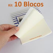Kit 10 blocos de lenço para limpeza de lentes câmera e óculos - bloco 50 folhas