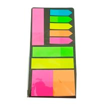 Kit 10 Blocos de Mini Post-It Modelos Cores Sortidas Arco-íris Bloco de Anotações
