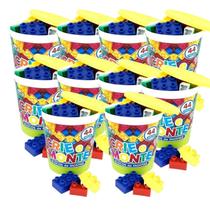 Kit 10 Blocos De Montar Educativo Infantil Brinquedo 44 Pçs Kit 10 Blocos De Montar Educativo Infantil Brinquedo 44 Pçs