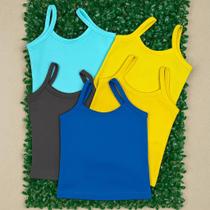 Kit 10 Blusa Infantil Regata Alcinha Malha Suede Veste de 3 a 5 anos