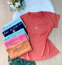 kit 10 blusas camisa feminina modelo tshirt uso casual dia a dia cores e estampas variadas