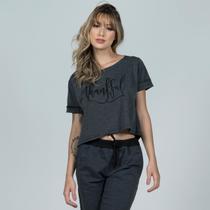 Kit 10 Blusas Vekyo Casual Feminina Cropped Estampada Gratidão