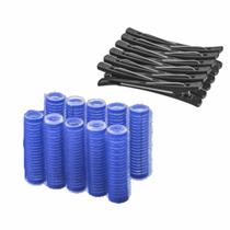 Kit 10 Bobs Formador de Cachos Para Cabelo 16mm + 12 Clips Bico de Pato Salão de Beleza Casa Kit 10 Bobs Formador de Cachos Para Cabelo 16mm + 12 Clips Bico de Pato Salão de Beleza Casa