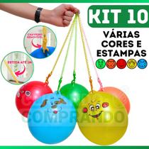 Kit 10 - Bola de Vinil c/ Chaveiro - Cor: ALEATÓRIA