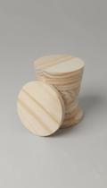 Kit 10 Bolachas Madeira Pinus 12cm Descanso Copos