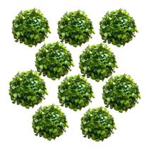 Kit 10 Bolas de Buchinho Planta Artificial Realista com 12 cm Permanentes Decorações