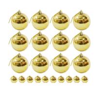 Kit 10 Bolas De Natal Lisa 4cm Dourada Decoração Árvore