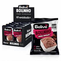 Kit 10 Bolinho BeLive Double Chocolate Zero Gluten 40g