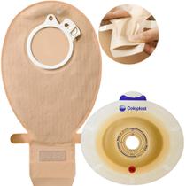 Kit 10 Bolsa de Colostomia 70mm Sensura Opaca + 05 Placa Convexa 70mm Recortável 15-53mm Ref. 11045