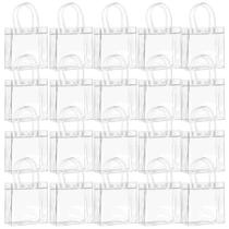 Kit 10 Bolsa Presentes Com Alça Transparente 15x20cm Para Natal Casamentos e Festa de Aniversário