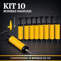 Kit 10 Bombas Manual De Ar Para Encher Bolas Com Bicos Startools