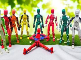 Kit 10 Bonecos Robo 100% Articulado Dummy 13 Figura de Ação Brinquedo Manequim Presente Infantil 14cm DESMONTADO