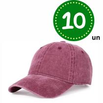 Kit 10 Bonés Sarja de Beisebol Liso Aba Curva Esportivo Unissex Para Corrida Caminhada Ciclismo Kit 10 Bonés Sarja de Beisebol Liso Aba Curva Esportivo Unissex Para Corrida Caminhada Ciclismo