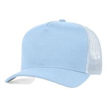 Kit 10 Bonés Trucker Redinha Tela Aba Curva Cor:Azul CelesteTamanho:Único