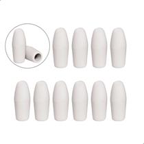 Kit 10 Borracha Escolar Ponteira Branca Para Lapis