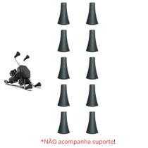 Kit 10 Borrachas Para Suporte De Celular Na Cor Preta