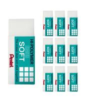 Kit 10 Borrachas Pentel Hi-polymer Soft Profissional Pequena