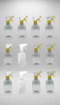 Kit 10 Borrifadores Pulverizadores 500ml Amarelo Branco