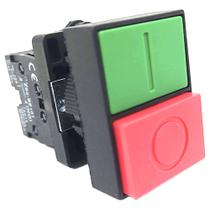 Kit 10 Botão de Comando Duplo Liga e Desliga de Pulso 1na+1nf EL8425