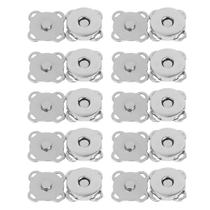 Kit 10 Botões Magnéticos 14mm Fecho Imantado Prata P/ Costurar imã Kit 10 Botões Magnéticos 14mm Fecho Imantado Prata P/ Costurar imã