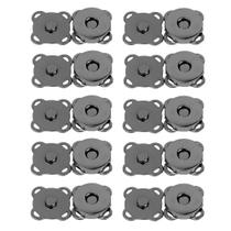 Kit 10 Botões Magnéticos 18mm Fecho Imantado Preto P/ Costurar imã