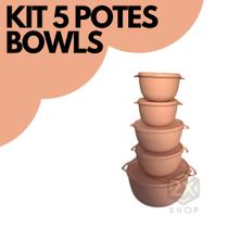 Kit 10 Bowls Potes Hermeticos 2 em 1 Vasilhas BPA Free 10 Potes Grandes Plastico Kit 10 Bowls Potes Hermeticos 2 em 1 Vasilhas BPA Free 10 Potes Grandes Plastico