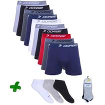 Kit 10 Boxer Algodão + 3 Pares Meia Soquete Dorbe Kit 10 Boxer Algodão + 3 Pares Meia Soquete Dorbe