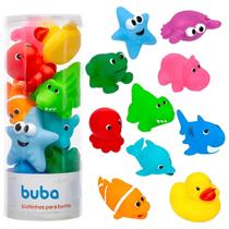 Kit 10 Brinquedos Bichinhos Para Banho Infantil Animais Banheira Piscina Água Bebê