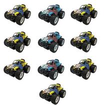 Kit 10 Brinquedos Carrinho De Fricção 4Wd Off Road Grafite