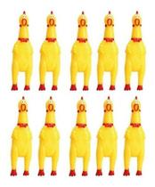 Kit 10 Brinquedos Pet Mordedor Borracha Frango Galinha para cães cachorros Pets - Pequeno