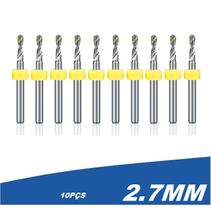 Kit 10 broca para cnc 2.7 mm