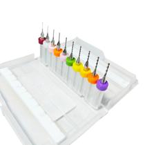 Kit 10 Broca para Micro Retifica Haste 1/8 Charbs