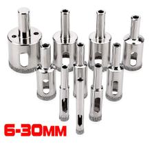 Kit 10 Brocas Diamantadas Fura Vidro Mármore Piso Cerâmica granito GT435 - Lorben